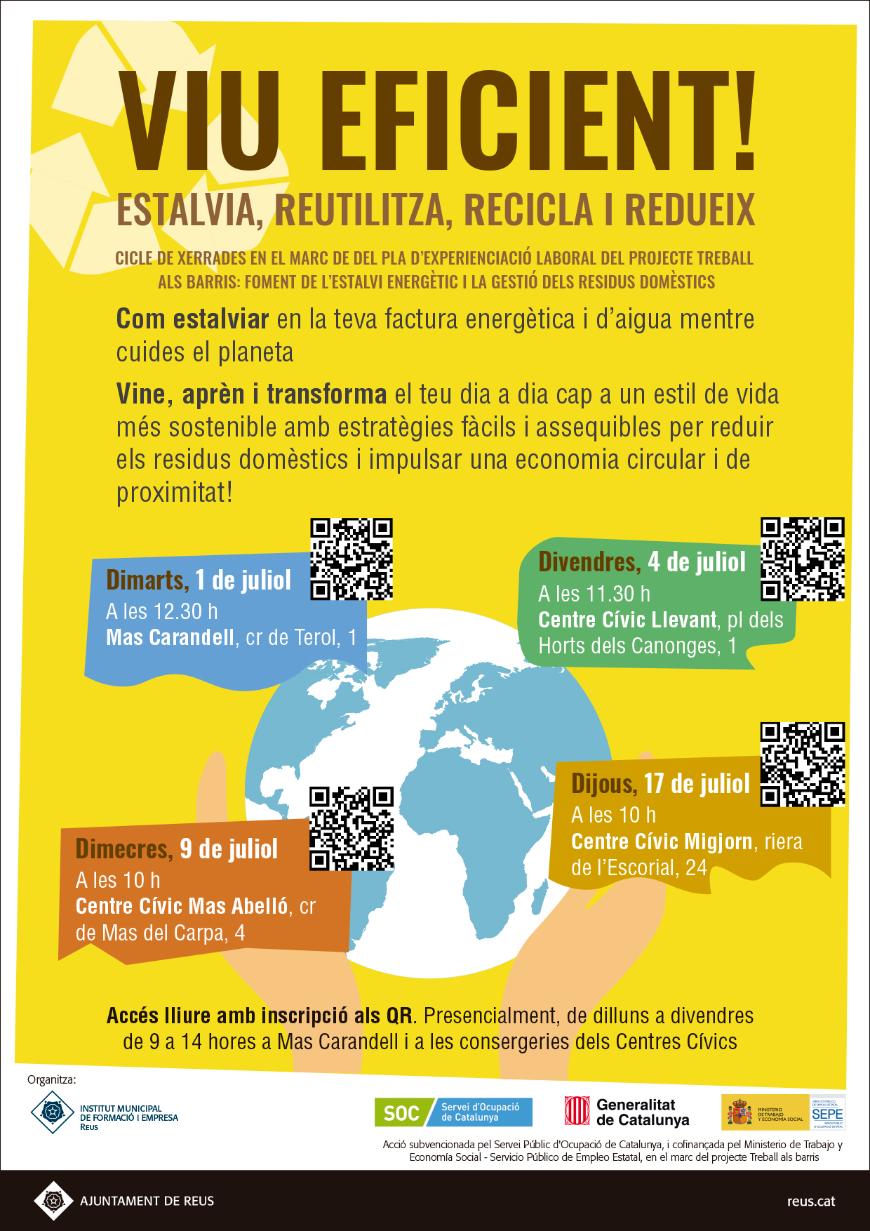 Imatge Viu eficient! Estalvia, reutilitza, recicla i redueix