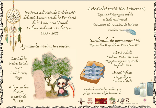 Imatge Acte celebració del 30è aniversari Associació Veïnal Pedra Estela Morts de Reus