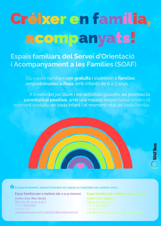 Imatge Espai familiar per a nadons (de 0 a 11 mesos) del Servei d'Orientació i Acompanyament a les Famílies (SOAF)  