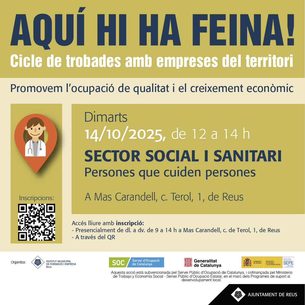 Imatge Aquí hi ha feina!!! Sector social i sanitari: persones que cuiden persones