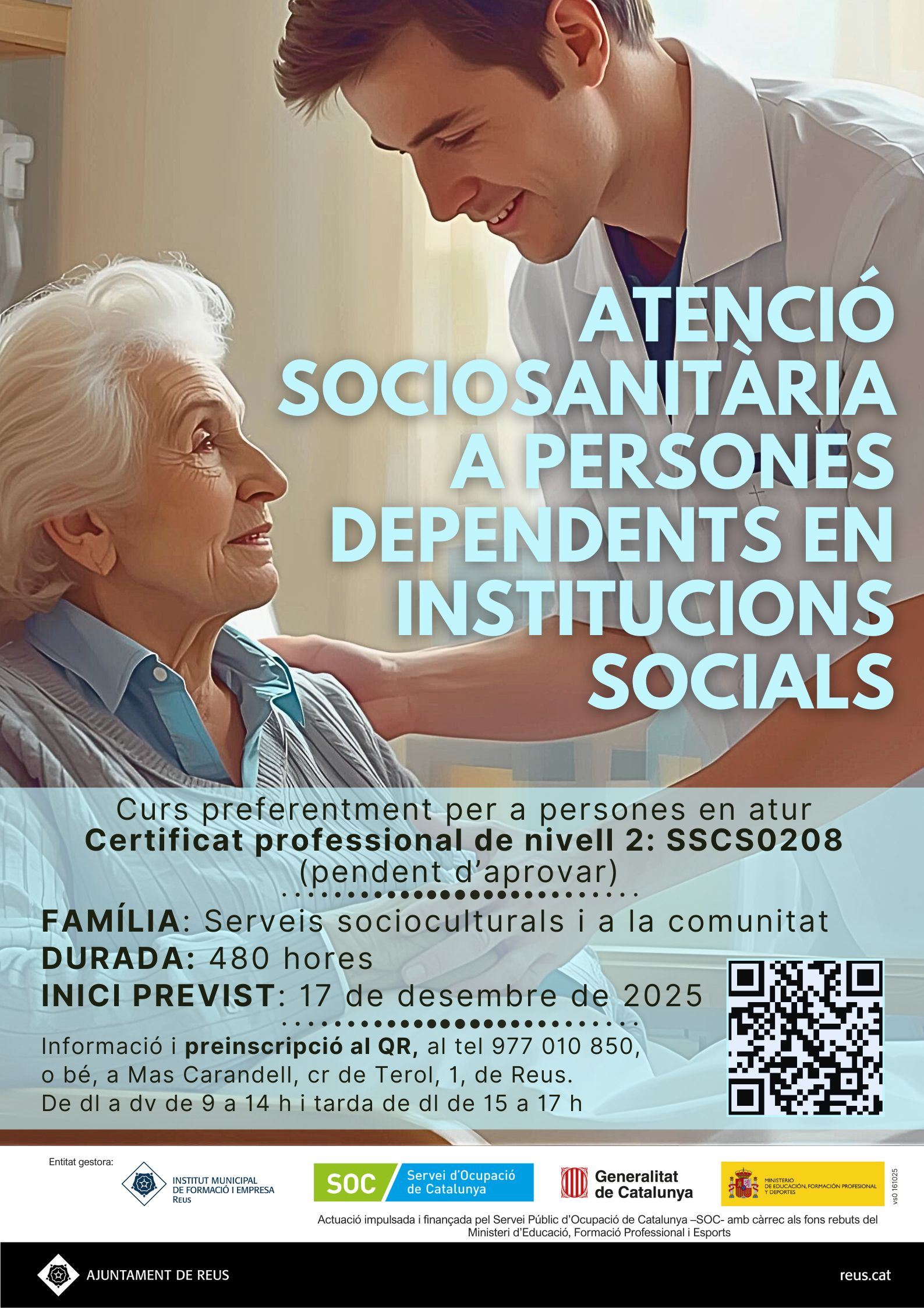 Imatge Sessió informativa del curs d'Atenció sociosanitària a persones dependents en institucions socials (SSCS0208)