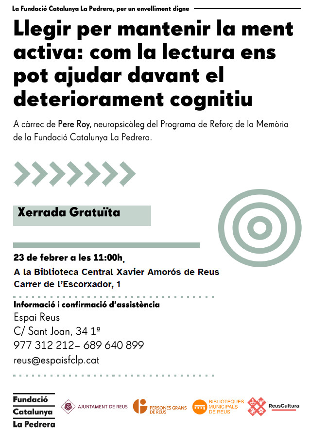 Imatge Xerrada: Llegir per mantenir la ment activa