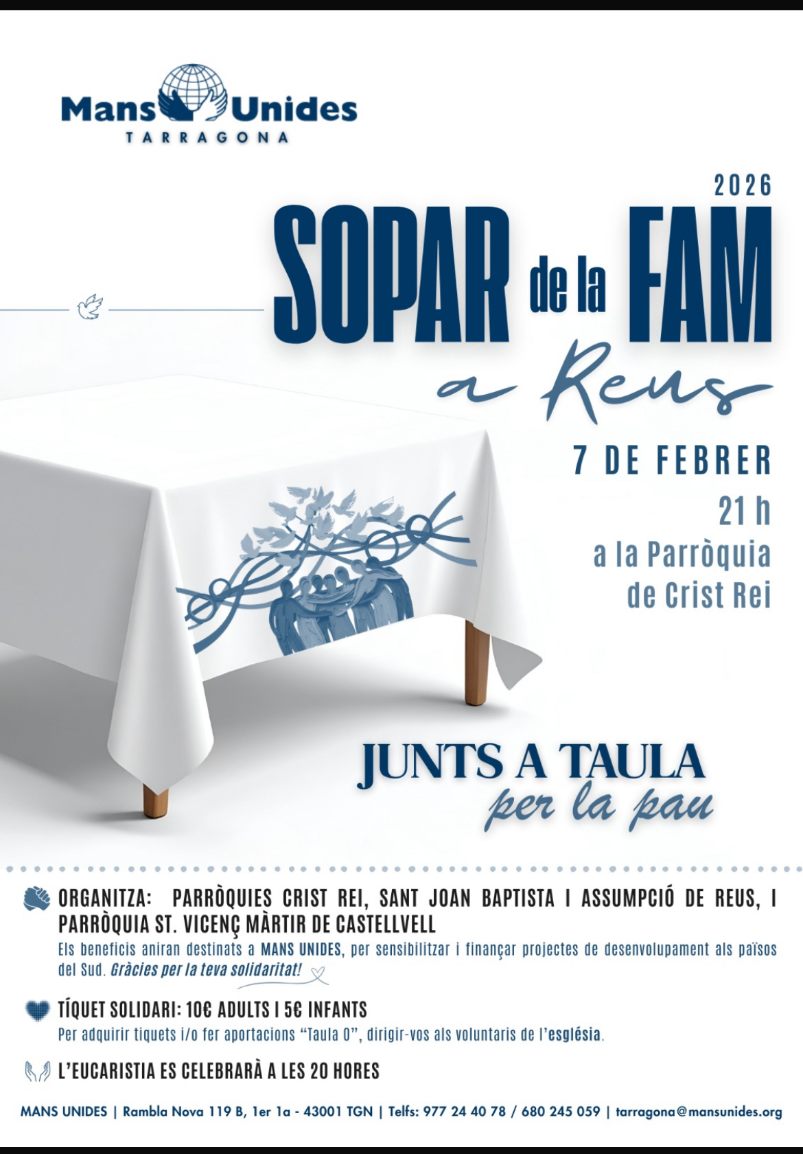 Imatge Sopar de la Fam de Mans Unides a Reus